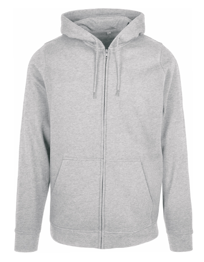 Flauschiger Basic Herren-Zip-Hoodie mit Kängurutasche