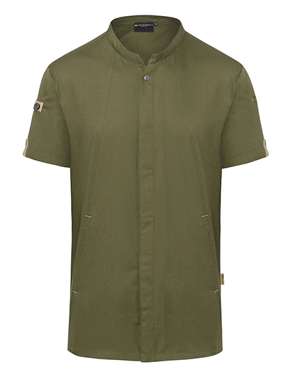 Recycelte Kurzarm-Herren-Kochjacke "Green-Generation"