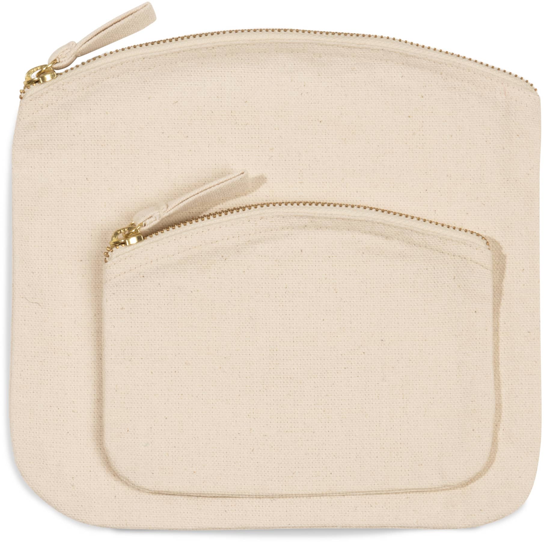 Kleine Tasche mit Reißverschluss - Natural - Medium