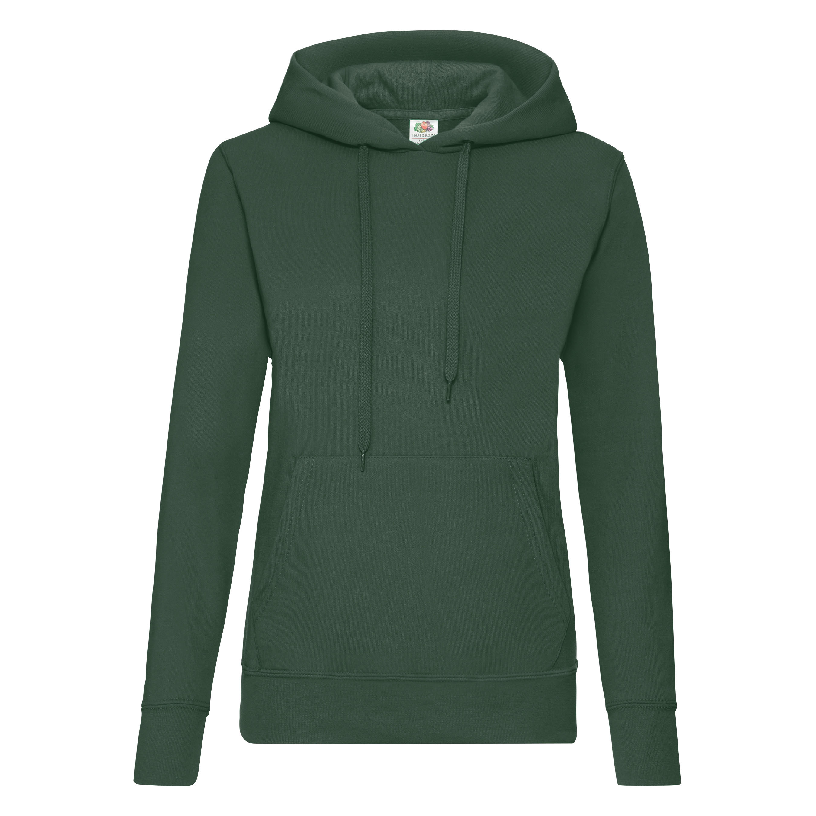 Flauschiger klassischer Damen-Hoodie mit Kängurutasche