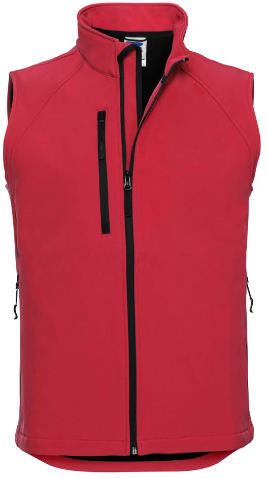 3-lagige Herren-Softshellweste mit Brusttasche