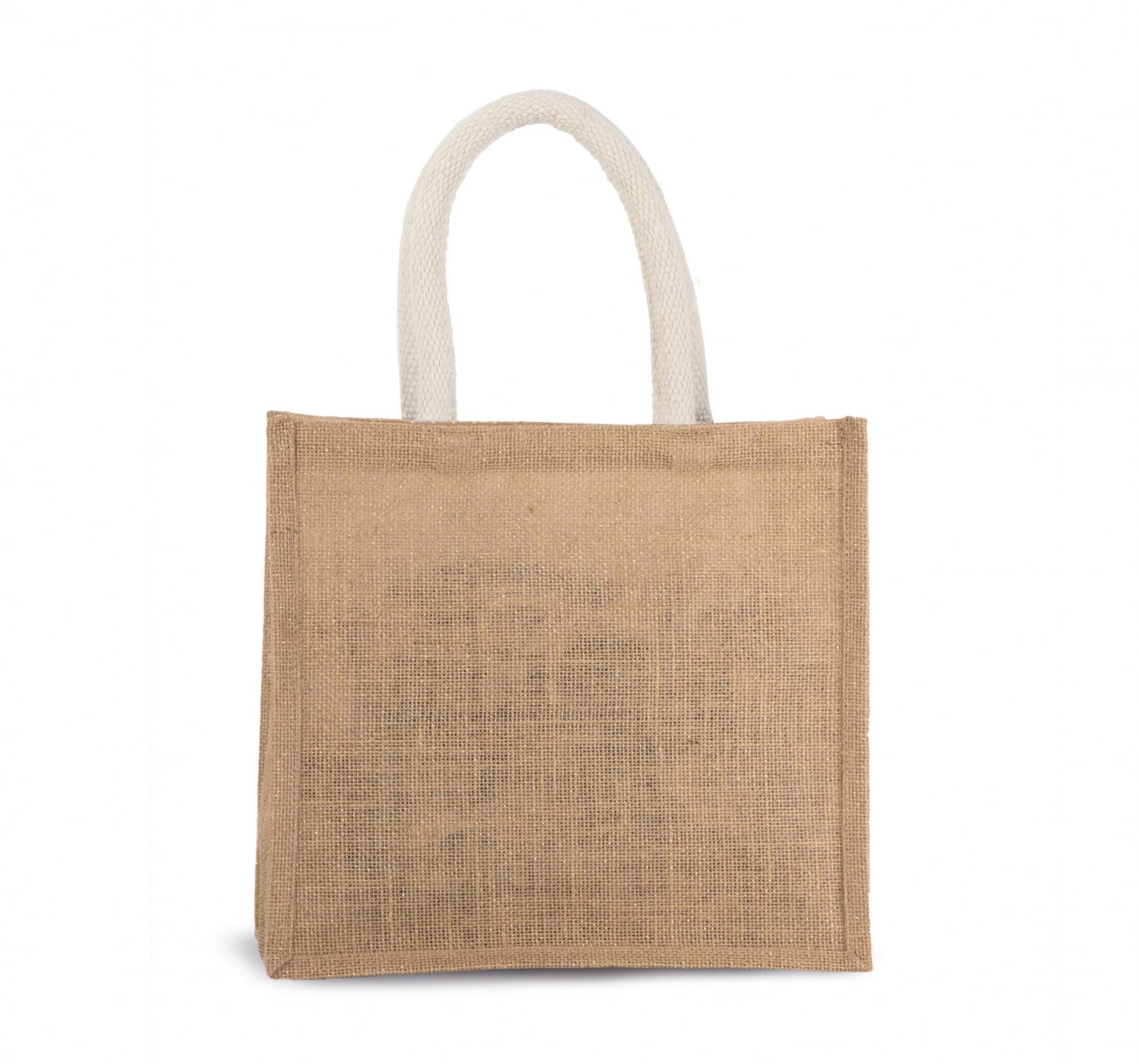 Jutetasche im Cabas-Stil Mittel - Zweifarbig