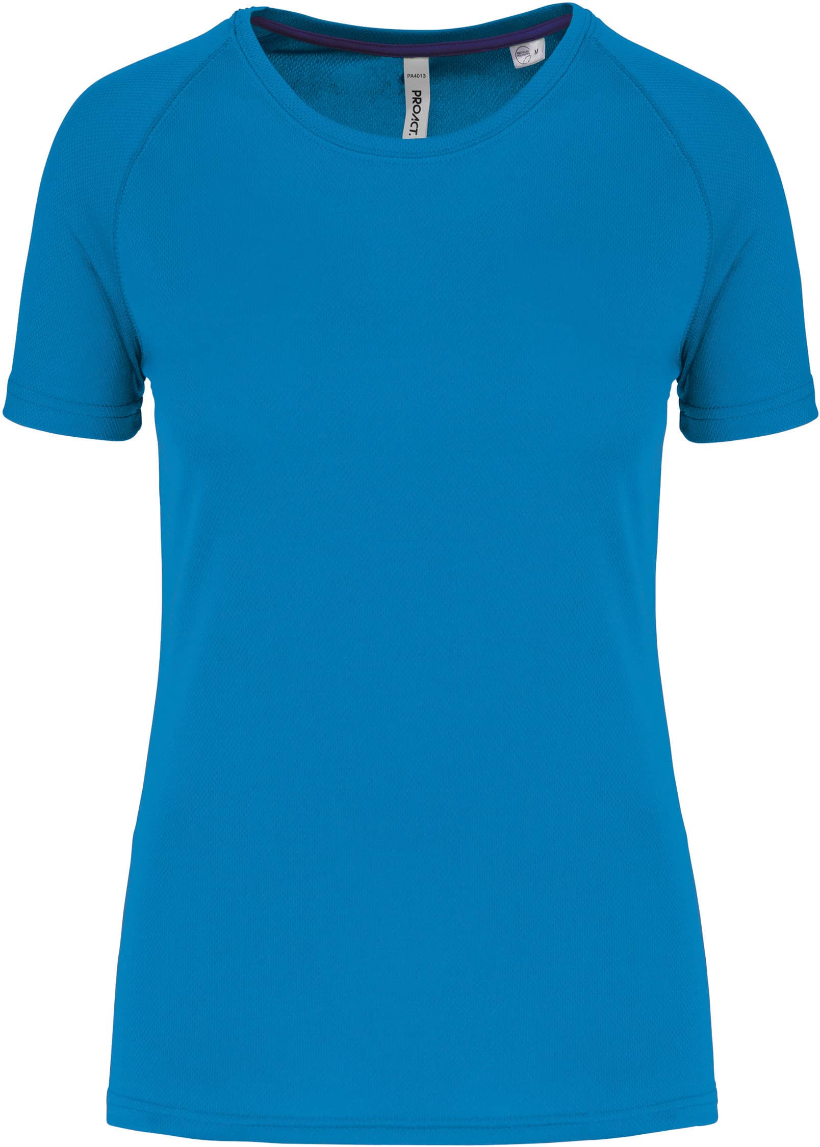 Damen-Sportshirt aus Recyclingmaterial mit Rundhalsausschnitt