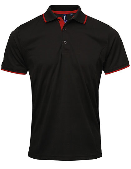 Feuchtigkeitsregulierendes "Coolchecker" Herren Kontrast-Poloshirt