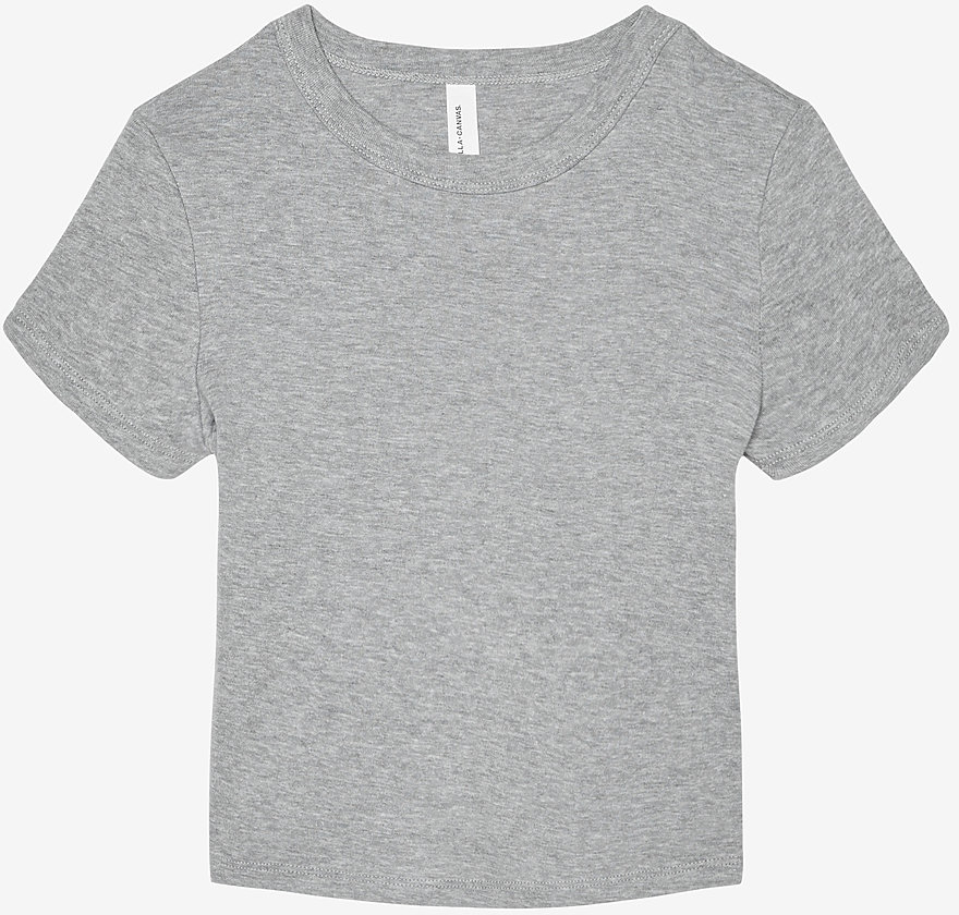 Kurzes Damen Shirt mit Mikro-Rib