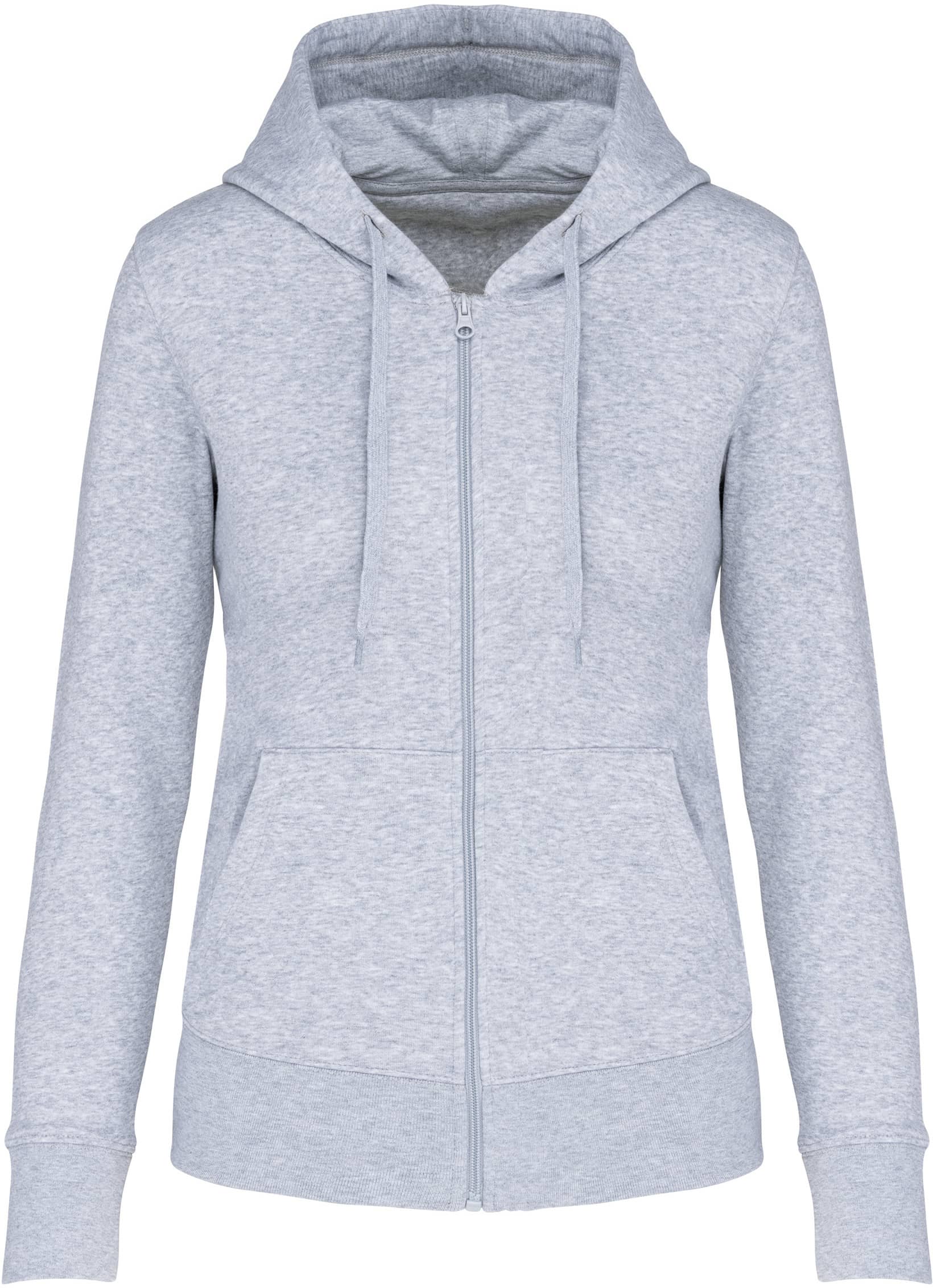 Umweltfreundliches Kapuzensweatshirt mit Reißverschluss Damen