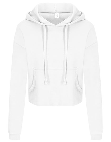 Damen Cropped-Hoodie mit Kängurutasche