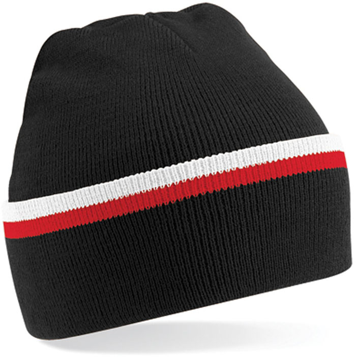 Basic Beanie mit Streifen