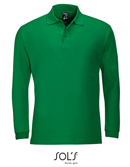Schweres Herren Langarm-Poloshirt "Winter II"