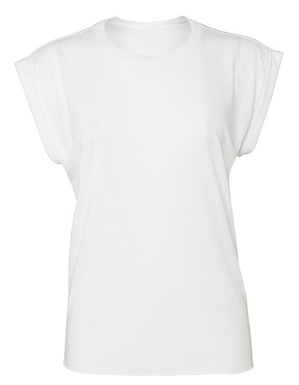 Flowy Damen T-Shirt mit Roll-Ärmeln