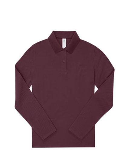 Damen Langarm-Poloshirt aus nachhaltigerer Baumwolle