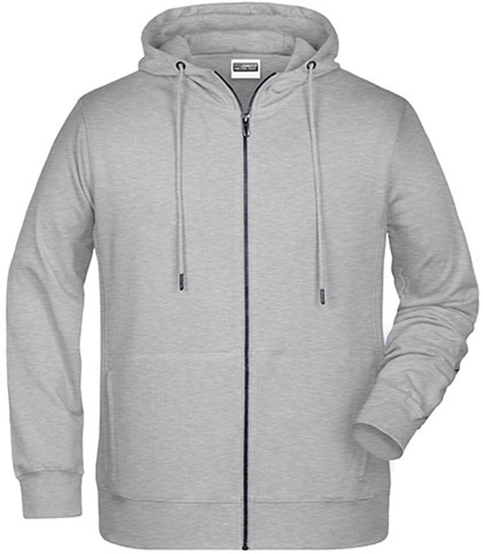 Leichter Herren Bio-Zip-Hoodie