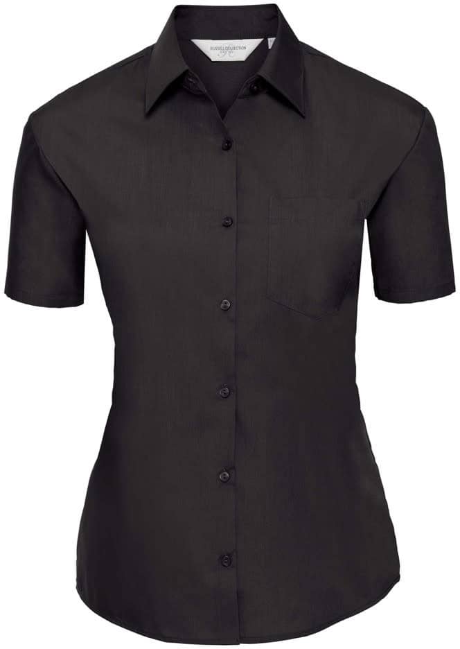 Ladies' Short Sleeve Classic Polycotton Poplin Shirt