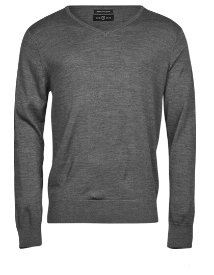 Herren V-Neck Strickpullover aus italienischem Merino-/Polyacrylgarn