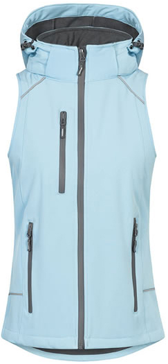 Damen-Softshellweste mit Kinnschutz - 8.000 mm