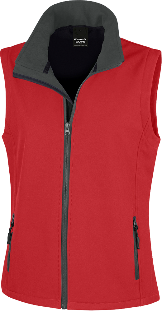 Women´s Printable Softshell Bodywarmer with Recycled Fleece Inner