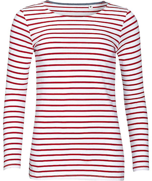 Women´s Long Sleeve Striped T-Shirt Marine