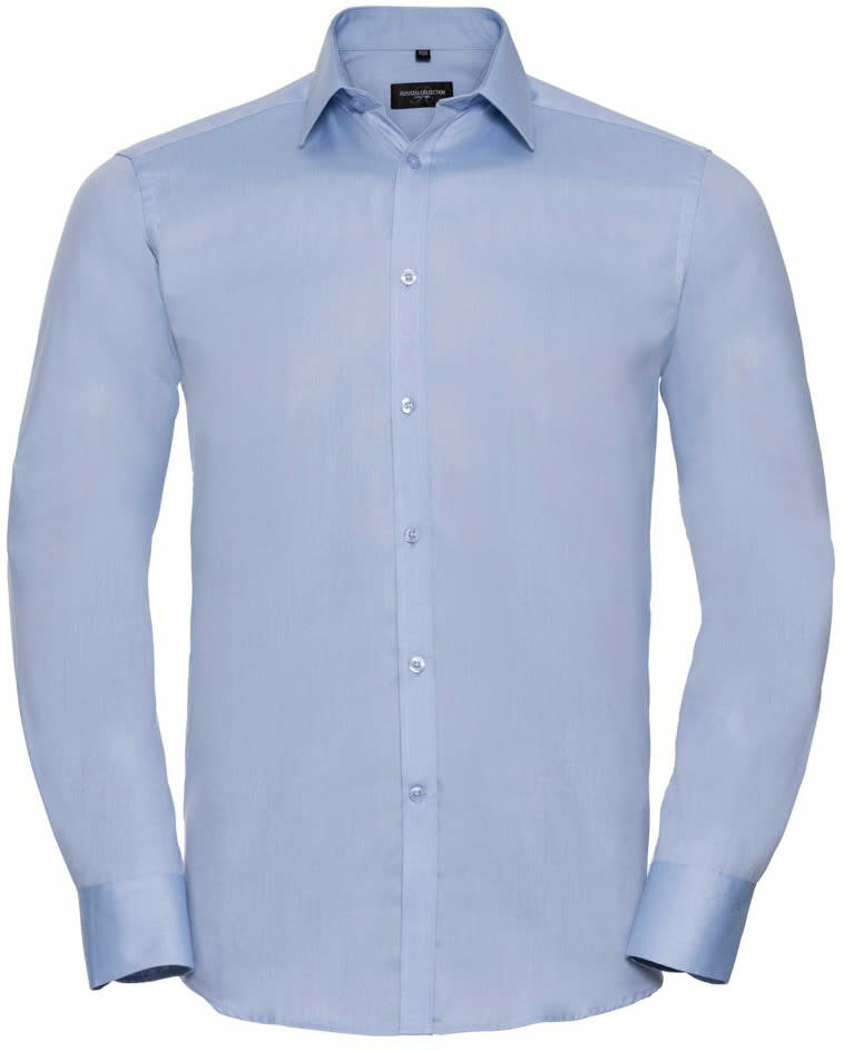 Men's Long Sleeve Tailored Herringbone Shirt