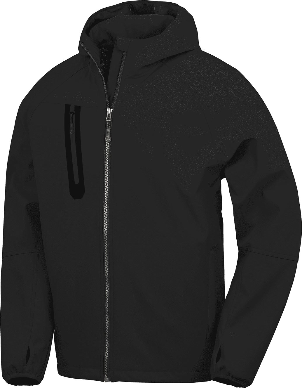 3-Layer Recycled Printable Hooded Casual Softshell Jacket