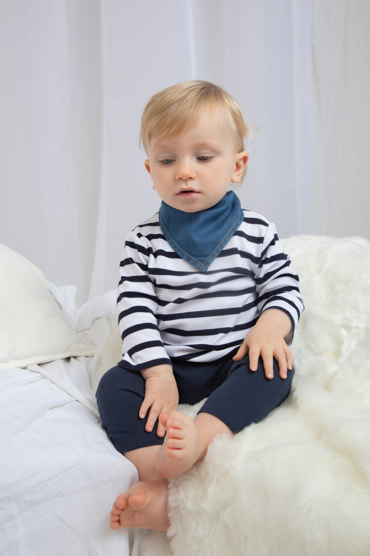 Baby Rocks Denim Bandana Bib