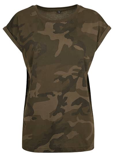 Ladies´ Camo Extended Shoulder Camo Tee