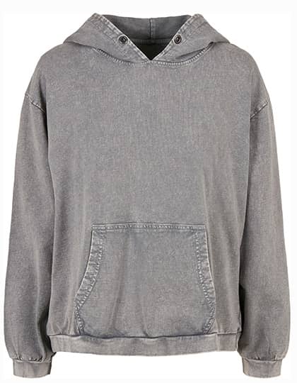 Acid Washed Oversized-Damen-Hoodie