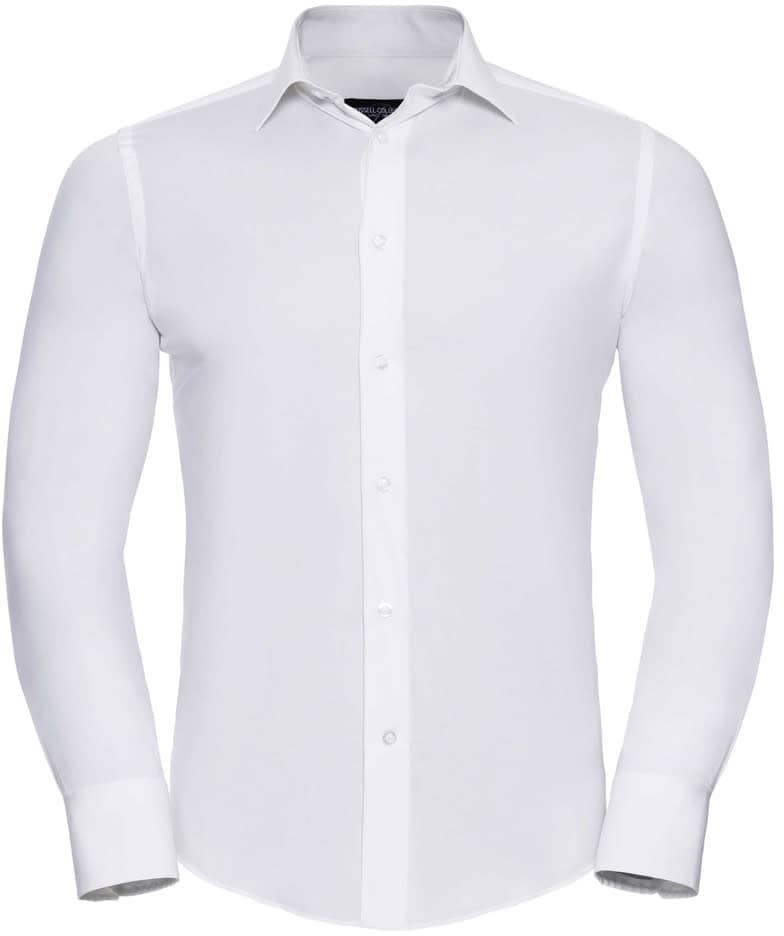 Men's Long Sleeve Fitted Stretch Shirt