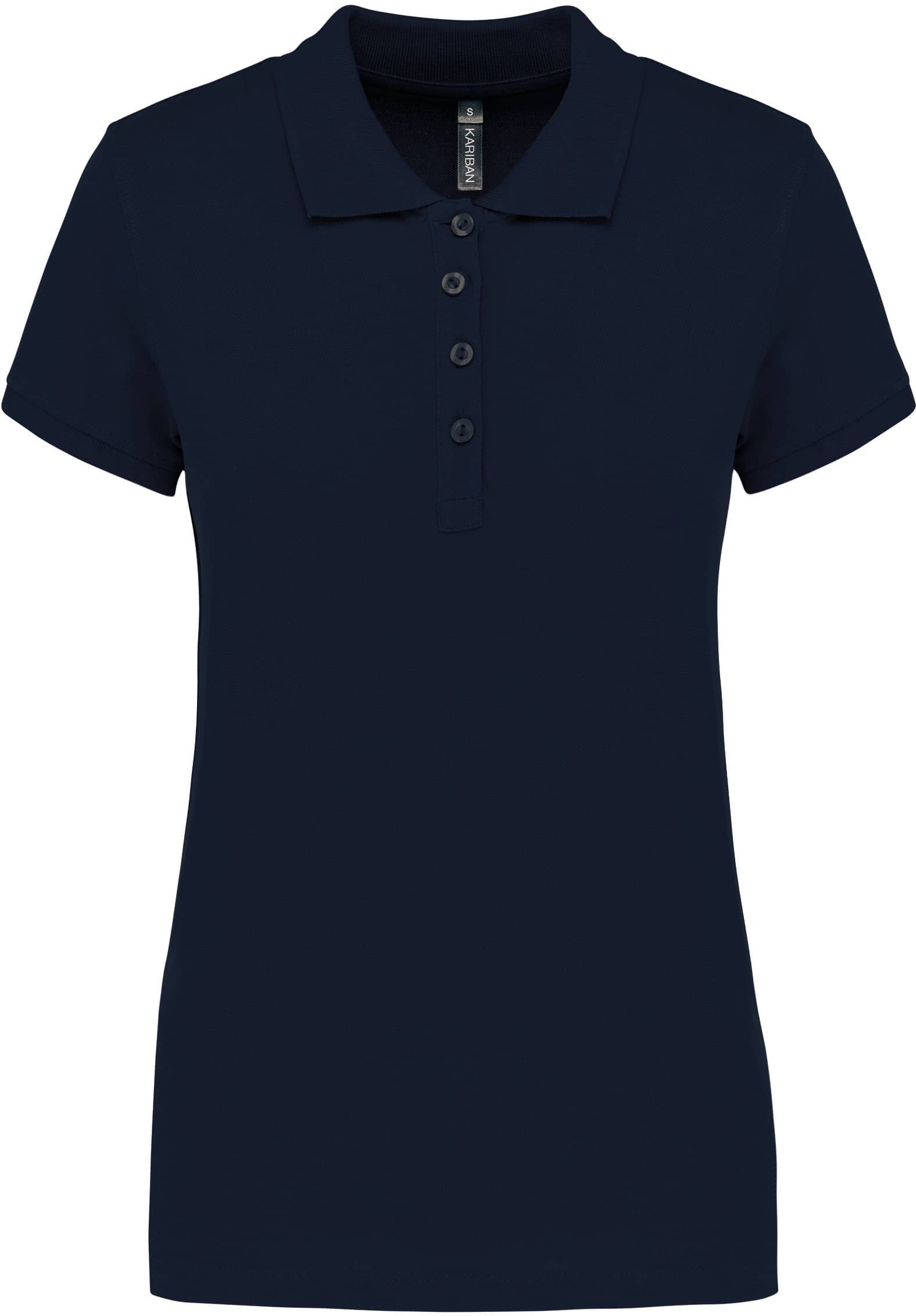 Damen Kurzarm-Poloshirt. Baumwollpiqué.