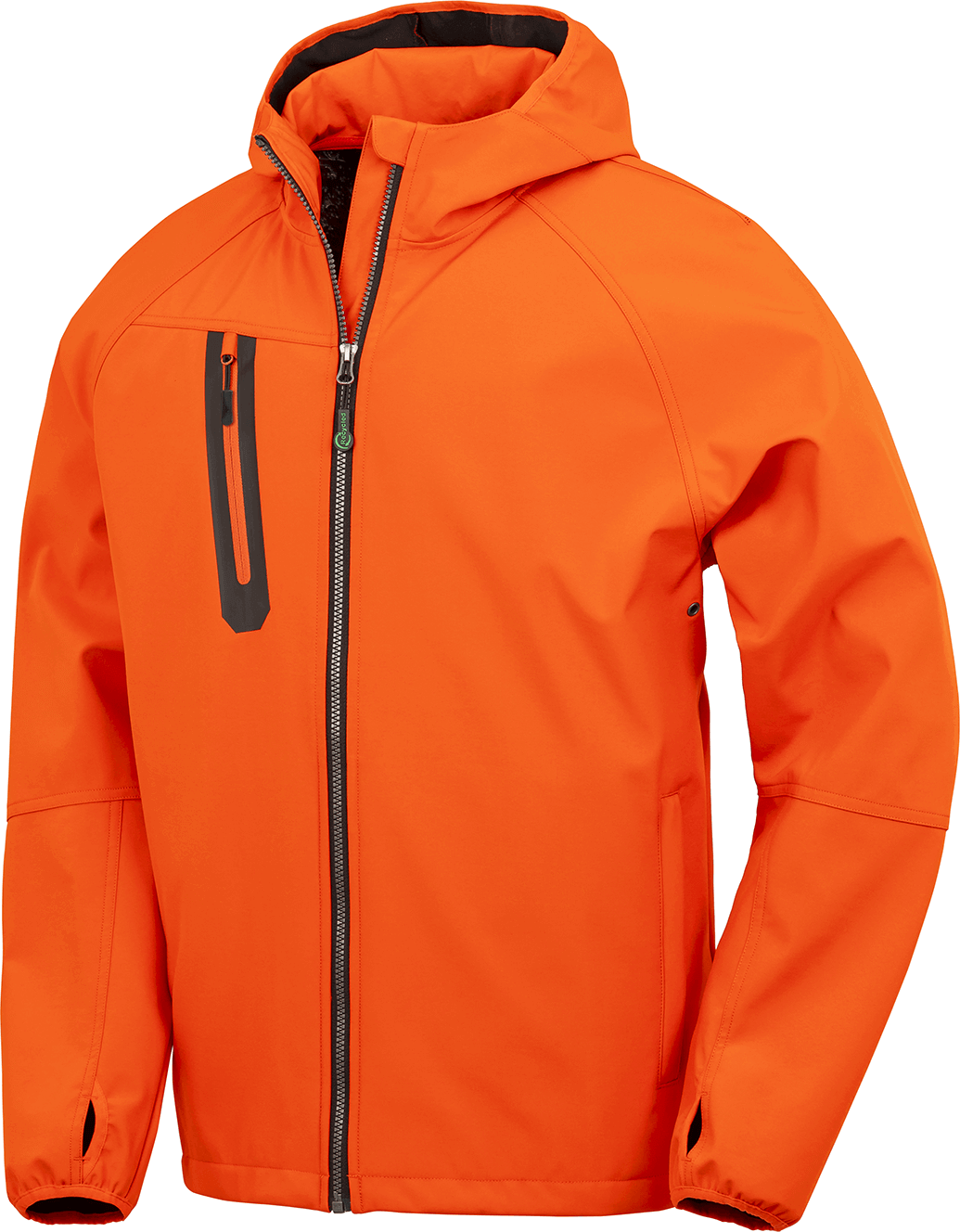 3-Layer Recycled Printable Hooded Casual Softshell Jacket