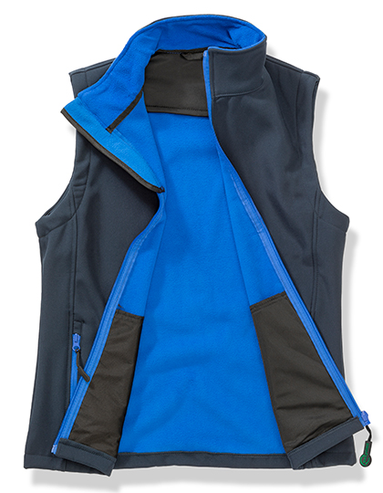 Damen Softshell-Bodywarmer mit Kinnschutz