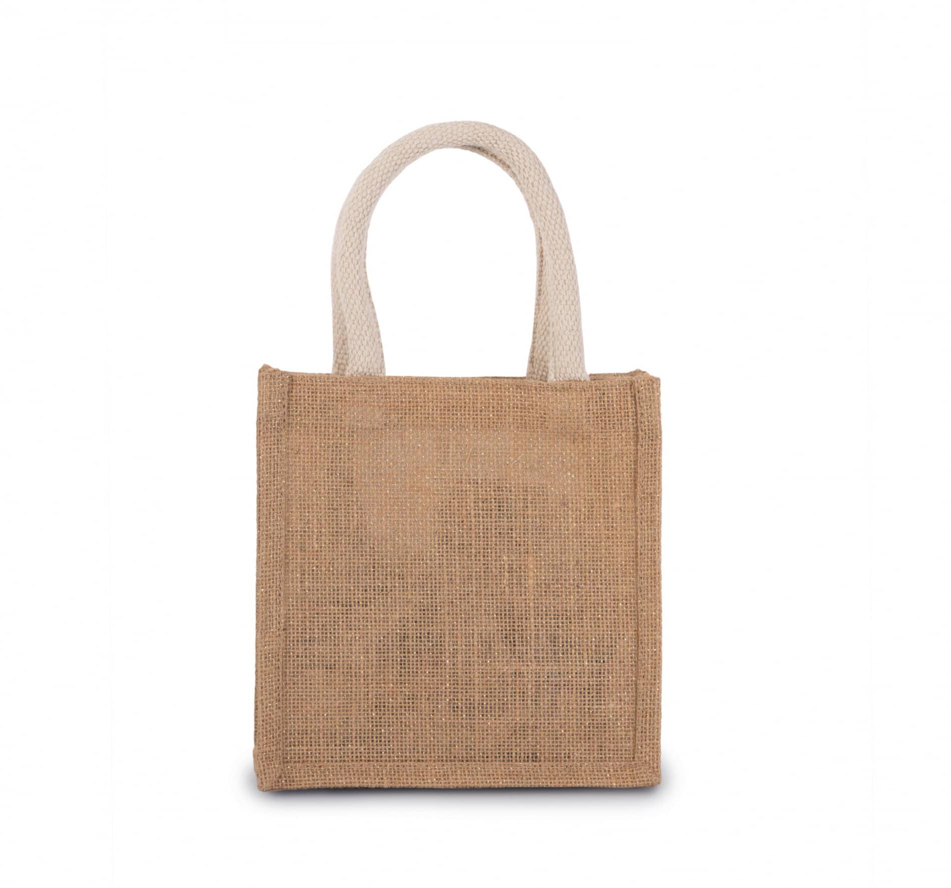 Jutetasche im Cabas-Stil Klein - Zweifarbig