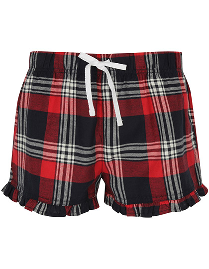 Kurze Loungehose im Tartanmuster für Damen