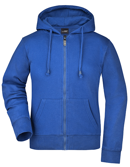 Flauschiger Damen-Zip-Hoodie mit Kängurutasche