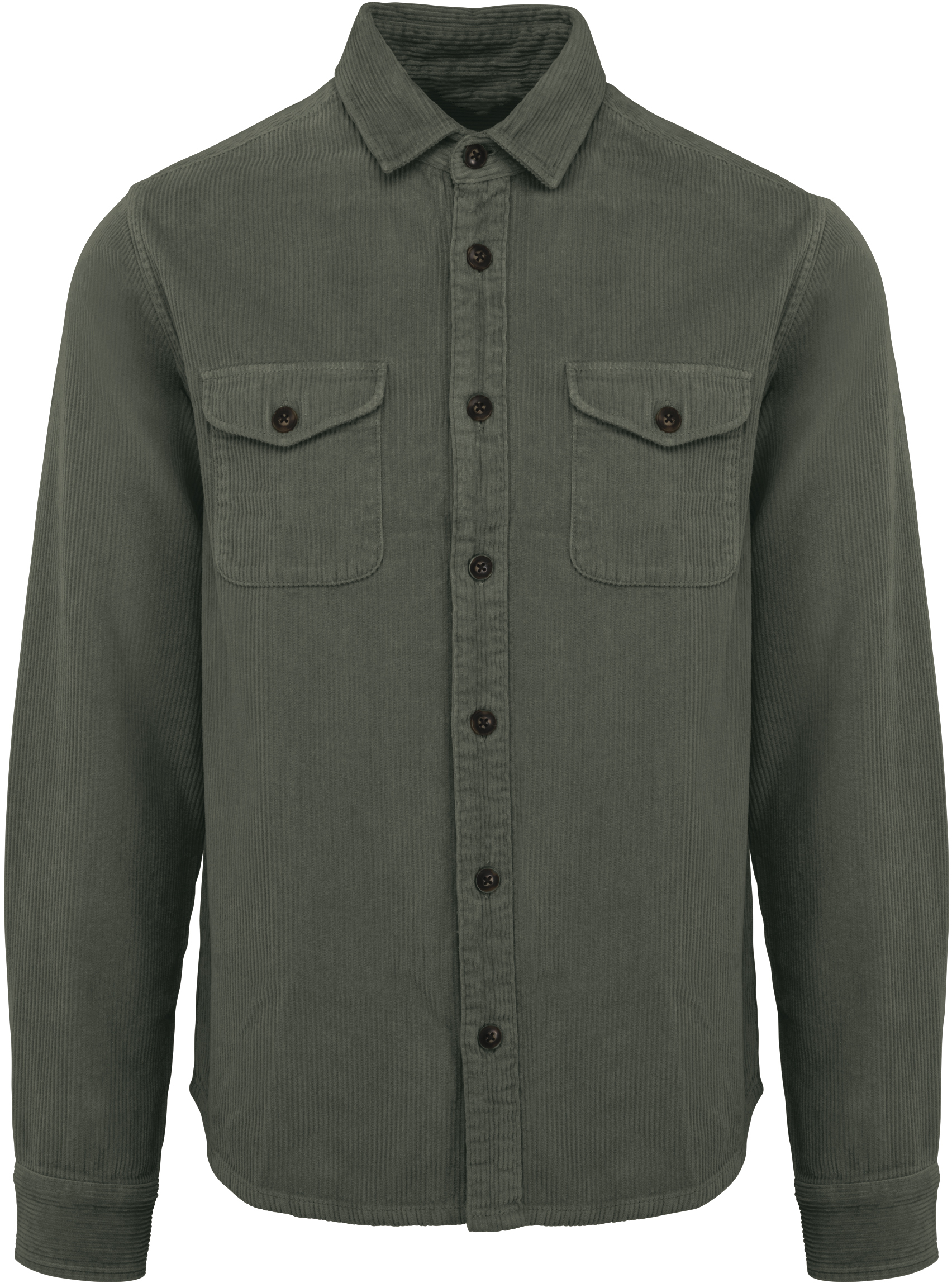 Umweltfreundliche ausgewaschene Herren-Hemdjacke aus Kord