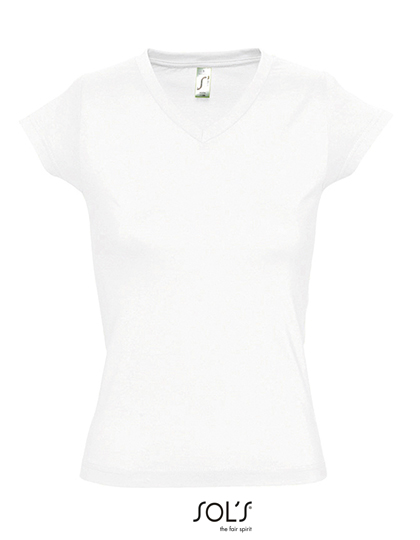 Women´s V-Neck-T-Shirt Moon