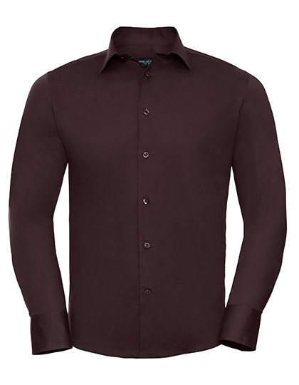 Men's Long Sleeve Fitted Stretch Shirt