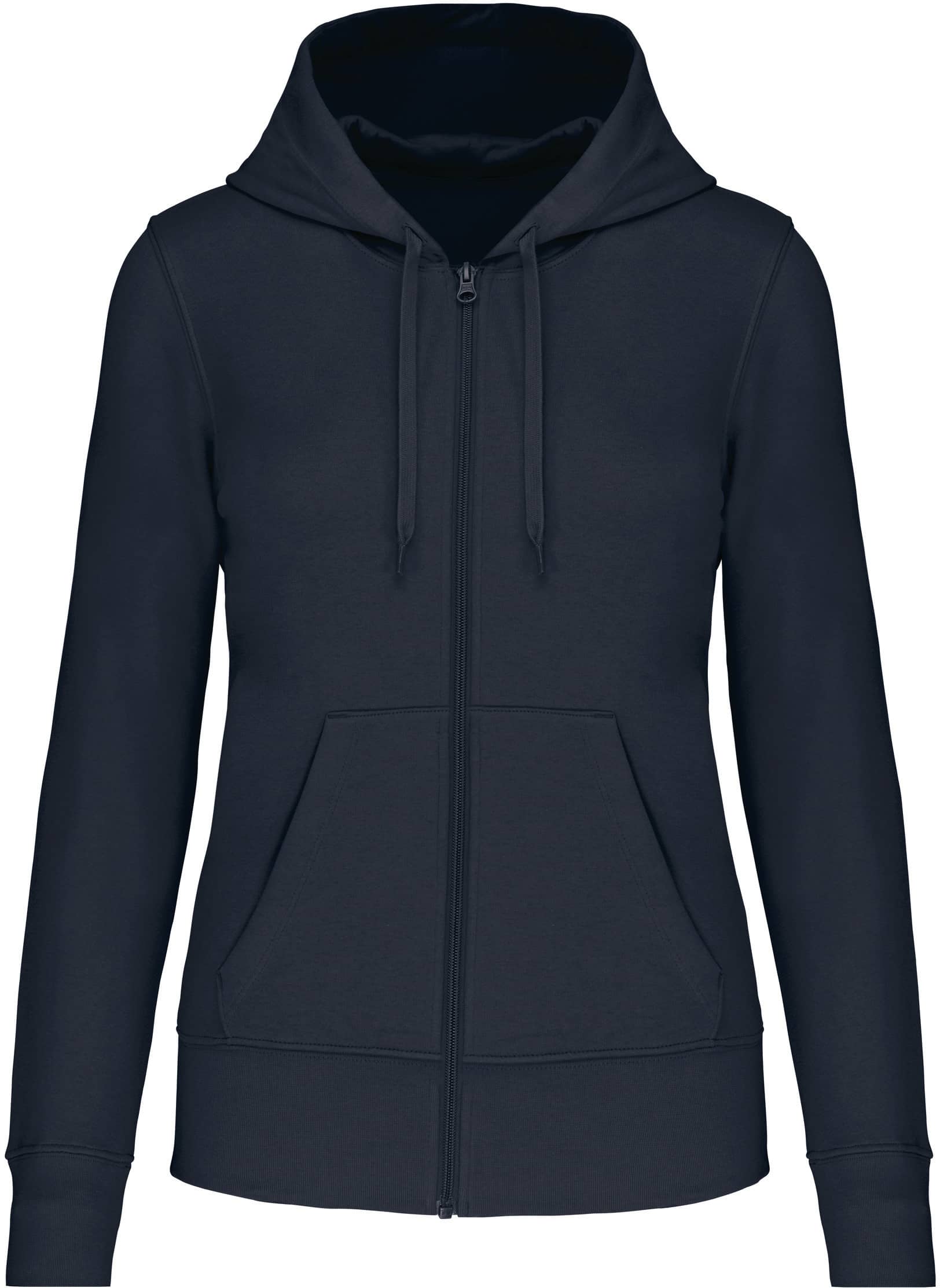 Umweltfreundliches Kapuzensweatshirt mit Reißverschluss Damen