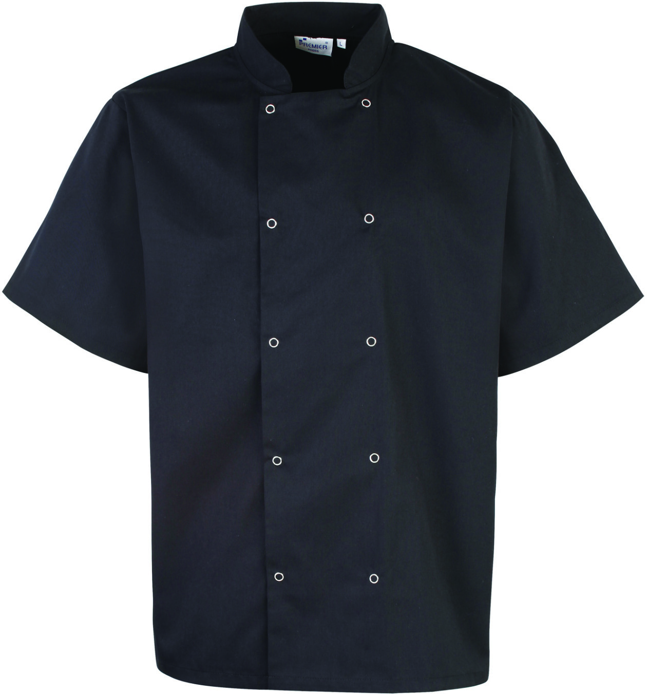 Studded Front Short Sleeve Chef´s Jacket