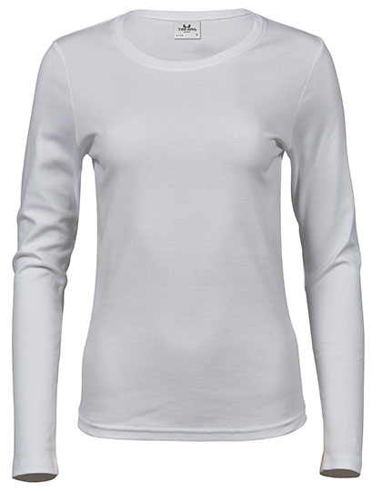 Schmal geschnittenes Damen Interlock-Longsleeve aus Bio-Baumwolle