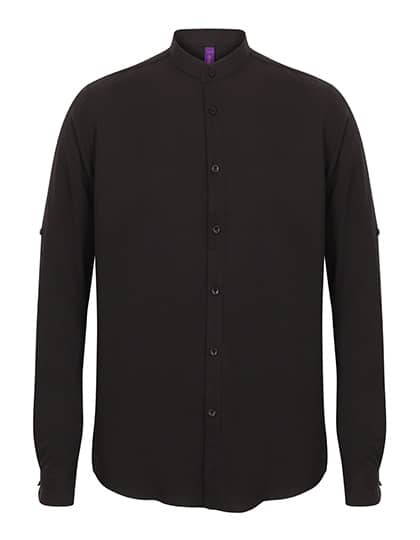 Men´s Mandarin Shirt Roll Tab Sleeve