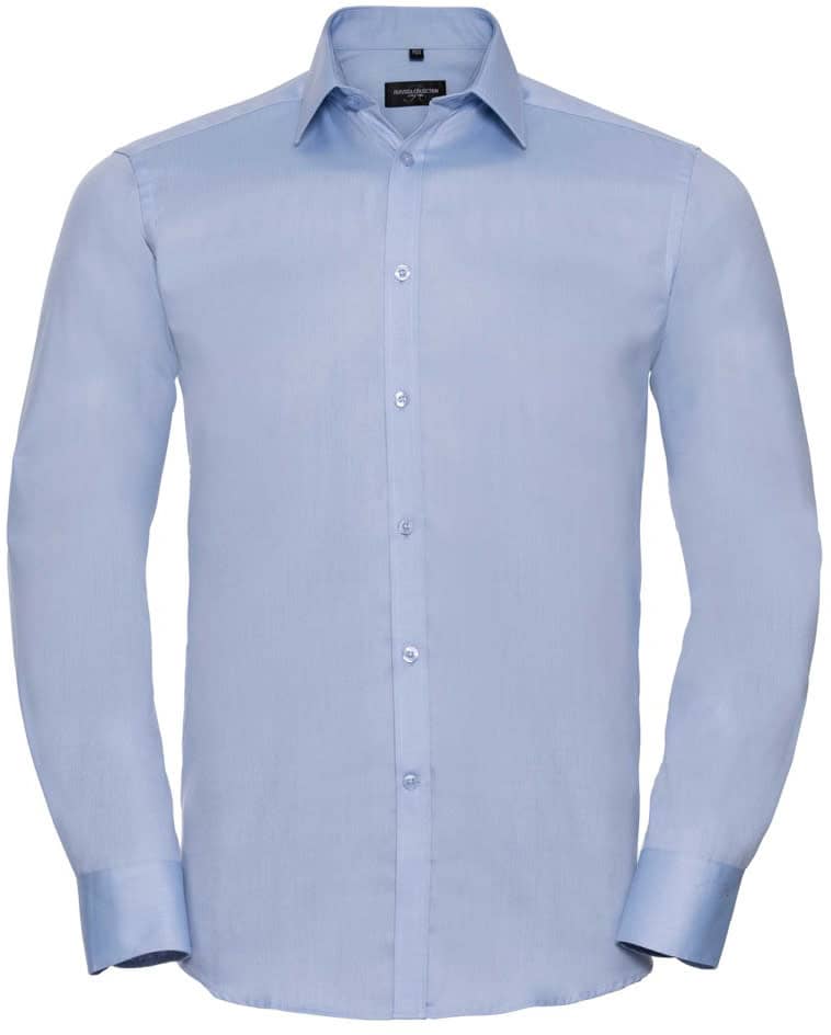 Men's Long Sleeve Tailored Herringbone Shirt