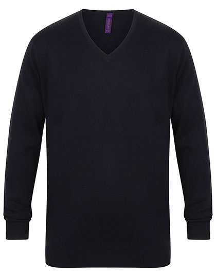 Leichter Herren-Feinsttrickpullover mit V-Ausschnitt