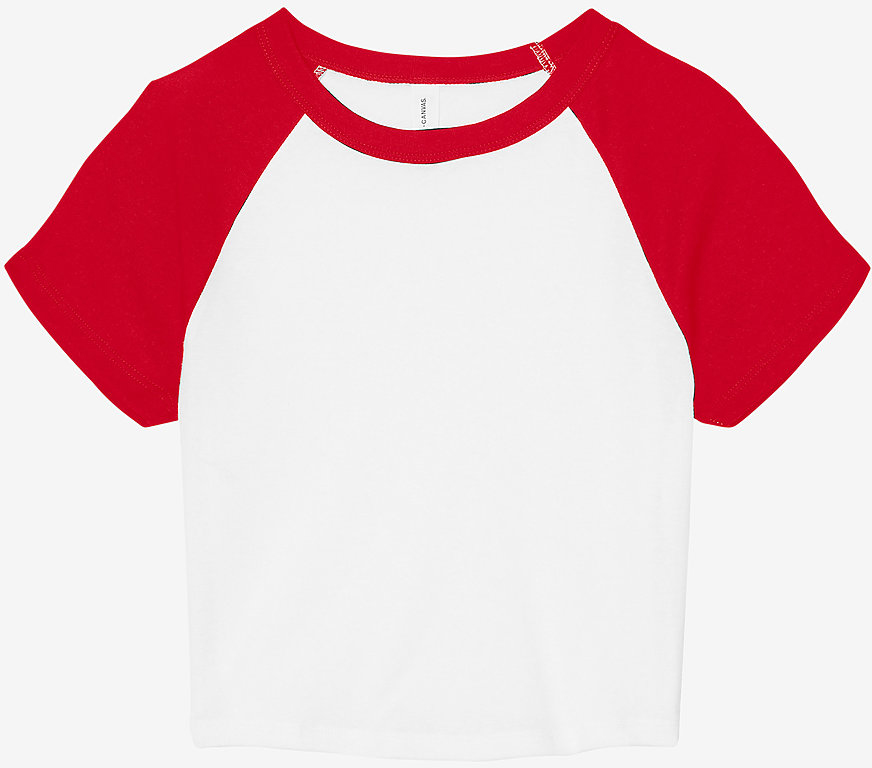 Kurzes Damen T-Shirt mit Mikro Rib