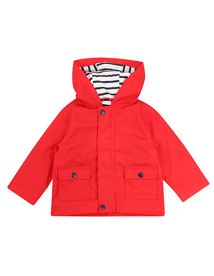 Regenjacke für Babys und Kleinkinder mit gestreiftem Futter