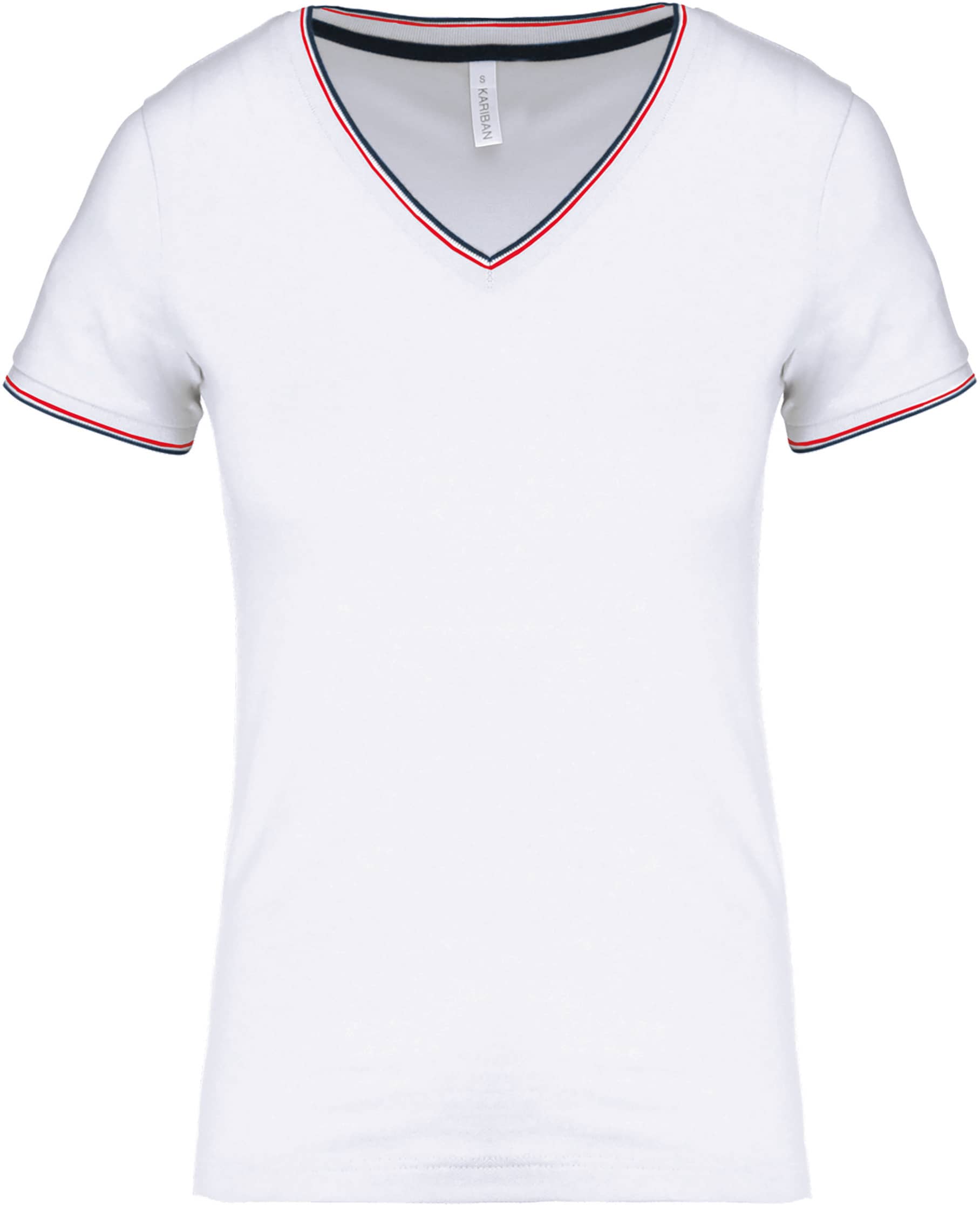 Ladies’ Piqué Knit V-Neck T-shirt