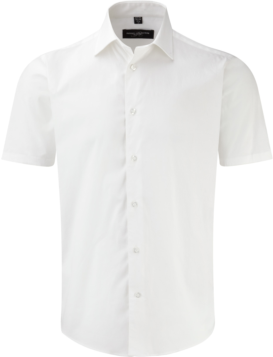 Men's Short Sleeve Fitted Stretch Shirt