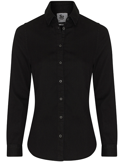 Damen-Jeanshemd "Lucy" mit schmalem Kragen