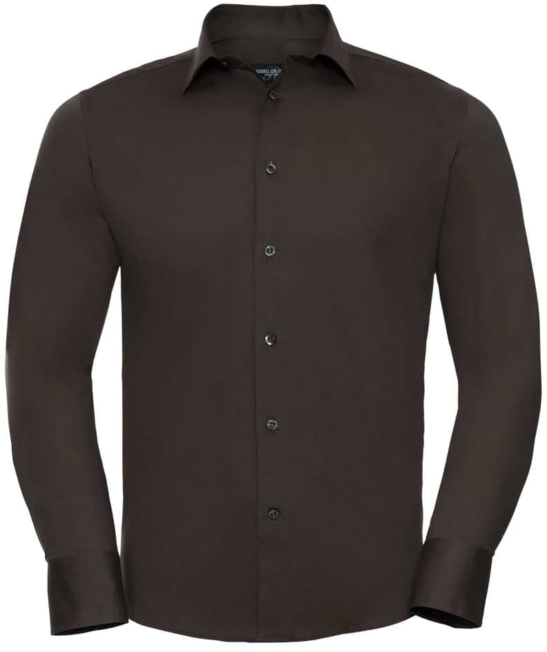 Men's Long Sleeve Fitted Stretch Shirt