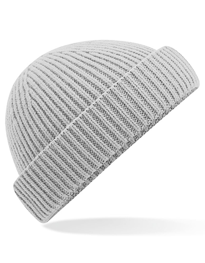 Recycelter Grob-Ripp Beanie im Hafenarbeiter-Stil