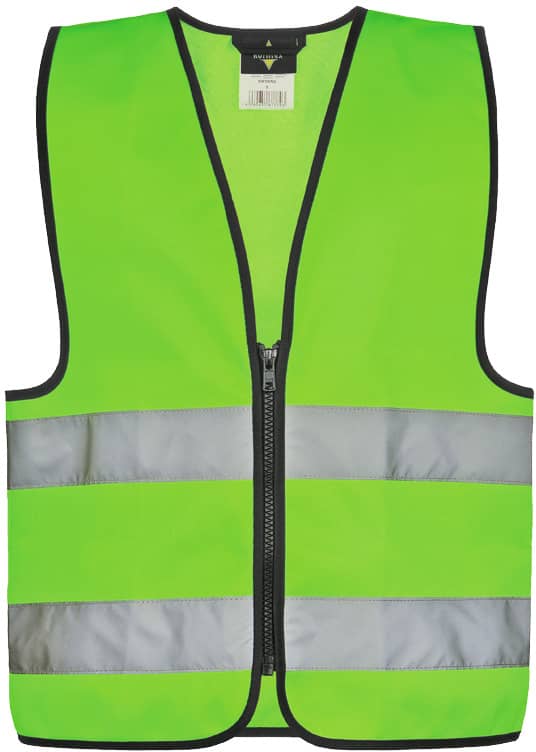 Kids´ Hi-Vis Safety Vest With Front Zipper Aalborg